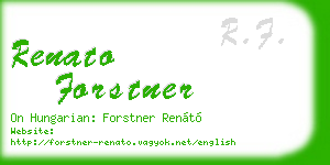 renato forstner business card