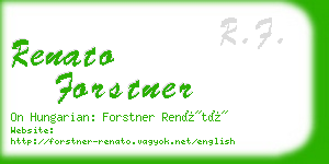 renato forstner business card